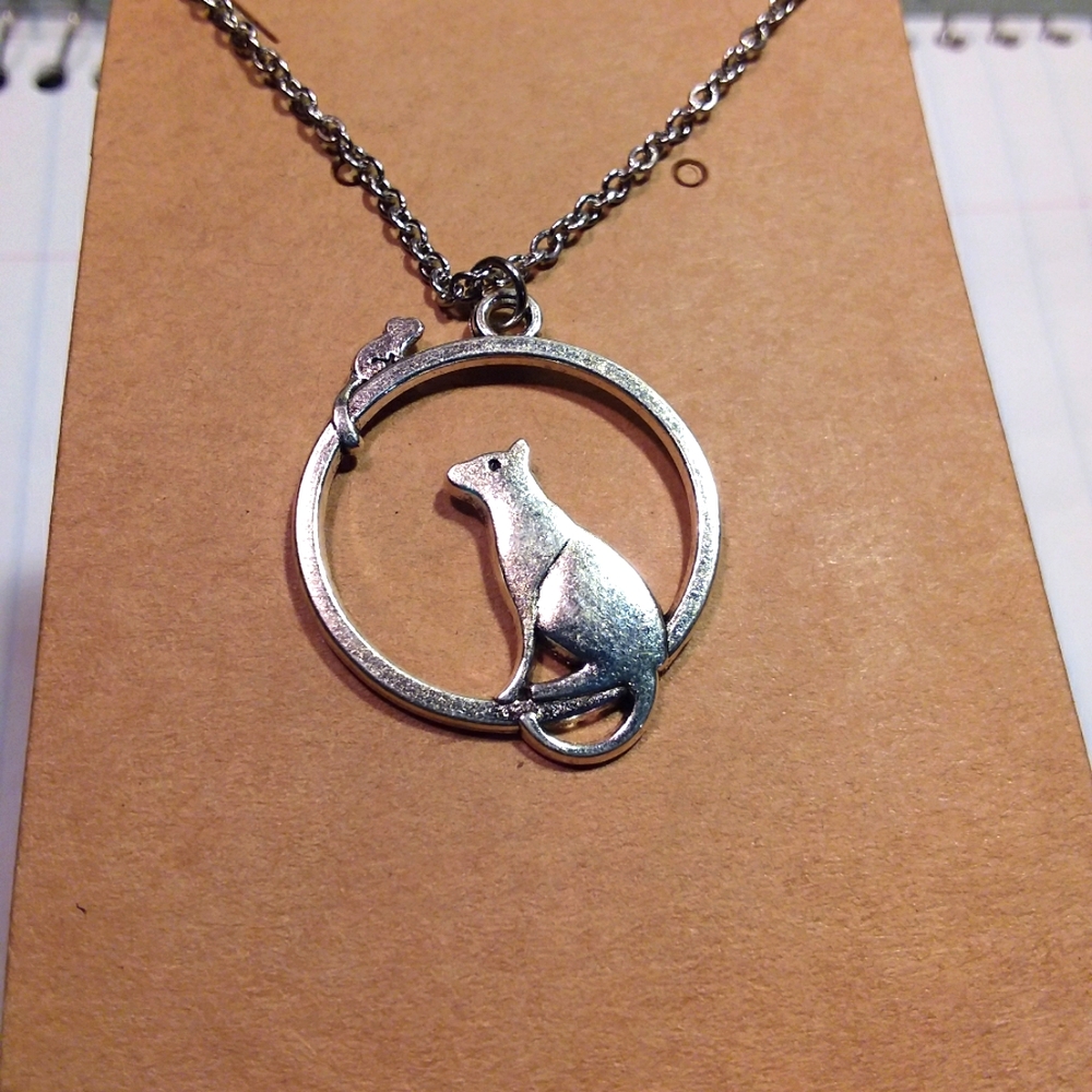 Cat and Mouse Necklace
